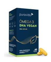 Vegan Ômega 3 Dha 430mg Puravida 60 Cápsulas