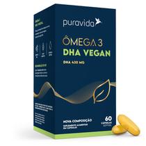 Vegan Ômega 3 DHA Óleo de Algas 60 cápsulas Puravida