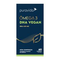 Vegan Ômega 3 DHA Plant Based Puravida 60 Cápsulas