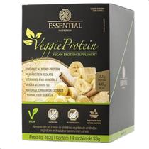 Vegan Protein 33g Veggie Banana Caixa 14 Unidades Essential Nutrition