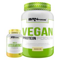 Vegan Protein 500g + Multivitamins Foods 90 Cápsulas - BRN FOODS Vegan Protein 500g + Multivitamins Foods 90 Cápsulas - BRN FOODS