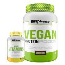 Vegan Protein 500g + Multivitamins Foods 90 Cápsulas - BRN FOODS Vegan Protein 500g + Multivitamins Foods 90 Cápsulas - BRN FOODS