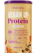 Vegan Proteina Vegetal UP Sabor Caramel Coffe de 450 g para 15 doses-Sanavita