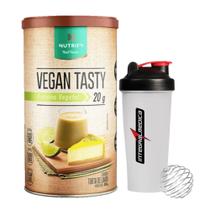 Vegan Tasty - 420G - Proteína Vegana - Nutrify + Coqueteleira 600ml - Transparente - Com Mola