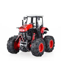 Veículo agrícola de liga vermelha movido a fricção Toy Farmer Tractor