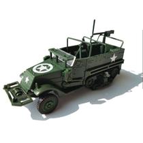 Veículo blindado realista Halftrack Modelo carro kits militar DIY Model Boy Gift