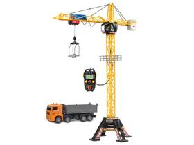 Veículo de brinquedo Dickie Toys 48 Mega Crane and Truck com Playset
