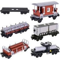 Veículo de Brinquedo FLOWER LEGEND M8001 Conjunto de Trem de Carga 6 em 1 Veículo de Brinquedo FLOWER LEGEND M8001 Conjunto de Trem de Carga 6 em 1