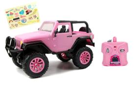 Veículo de controle remoto Jada Toys GIRLMAZING Jeep 1:16 Rosa