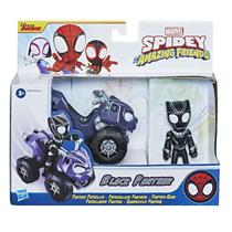 Veículo de Roda Livre com Mini Figura - Spidey and His Amazing Friends - Pantera Negra e Quadriciclo Pantera - Hasbro