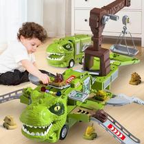 Veículo de transporte Caminhão de dinossauro de brinquedo com 3 carros de dinossauro