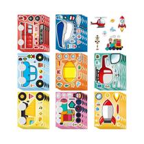 Veículo De Transporte DIY Para Crianças, Faça Um Quebra-Cabeça Com Adesivos, 8 Folhas, Brinquedos Veículo De Transporte DIY Para Crianças, Faça Um Quebra-Cabeça Com Adesivos, 8 Folhas, Brinquedos