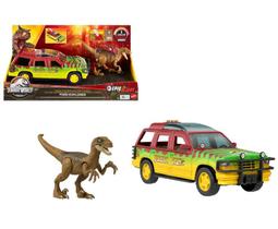 Veículo e Dinossauro - Ford Explorer - Esmagar e Atacar - Epic Attack - Com Luz e Som - Jurassic World - Mattel