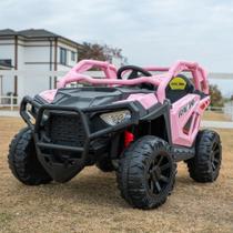 Veículo Elétrico UTV RJV 24V 2 Lugares Bluetooth LED Rosa Veículo Elétrico UTV RJV 24V 2 Lugares Bluetooth LED Rosa