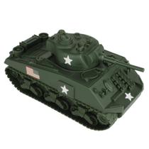 Veículo militar BMC WW2 Sherman M4 Tank escala 1:32 verde escuro