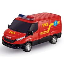 Veículo Roda Livre - Iveco Daily Resgate - Furgão - Usual Brinquedos Veículo Roda Livre - Iveco Daily Resgate - Furgão - Usual Brinquedos