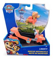 Veiculo Solido Patrulha Canina - Motocicleta Com Boneca Da Liberty