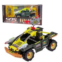 Veículo SOS Commandos Crusher 4x4 Com Boneco E Acessórios Original, Gulliver, Carrinho Retro Anos 80