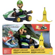 Veículo Super Mario Spin Out 2.5 - Carrinho de Corrida Mario Kart com Luigi