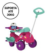 Veiculo Triciclo Infantil Velobaby C/ Pedal Brinquedo Menina Rosa
