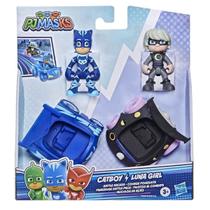 Veículos E Figuras Pj Masks Menino Gato E Garota Lunar F2840