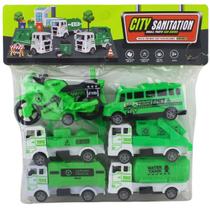 Veículos Miniaturas City Sanitatioin Conjuntos de Carrinhos 6 Pcs
