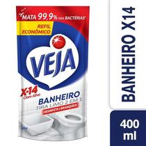 Veja Banheiro X-14 Tira Limo Refil 400ml com Cloro Ativo Limpeza Profunda Veja Banheiro X-14 Tira Limo Refil 400ml com Cloro Ativo Limpeza Profunda