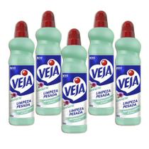 Veja Gold Limpeza Pesada Floral Campestre Com 500ml Kit 5