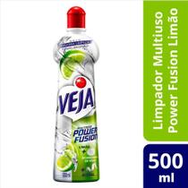 Veja Multi Uso Power Fusion Limão 500ml - Embalagem com 24 Unidades