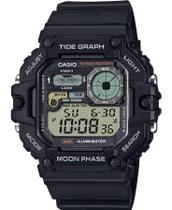 Veja o gráfico de maré do iluminador da série Casio WS-1700H, fase da lua