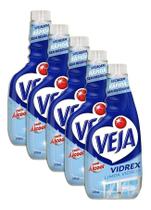 Veja Vidrex Com Álcool Limpa Vidros Refil 500Ml Kit 5