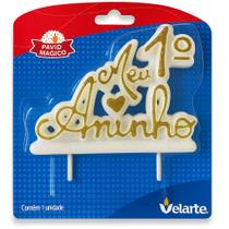 Vela 1 Aninho Meu Primeiro Aninho Dourada Velarte Vela 1 Aninho Meu Primeiro Aninho Dourada Velarte