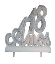 Vela 18 anos luxo branca e prata ref 1183 velarte Vela 18 anos luxo branca e prata ref 1183 velarte