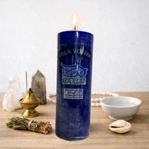 Vela 21 Dias Azul Escuro Nova Luz Proteção Fé Força Espiritual