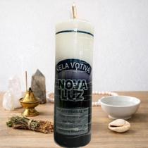 Vela 21 Dias Preta e Branca Nova Luz Bicolor Proteção Purificação Equilíbrio Espiritual