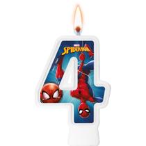 Vela 4 anos Decoração Homem Aranha festa Vela 4 anos Decoração Homem Aranha festa