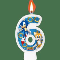 Vela 6 Anos Decoração Sonic Festa Aniversário completo