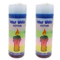 Vela 7 Cores Linhas Umbanda Equilíbrio Chakras Colorida Proteção Amor Kit 2 Und