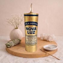 Vela 7 Dias Dourada Nova Luz Prosperidade, Sucesso e Energia Espiritual