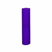 Vela Advento 30 cm x 7 cm Roxa Texturizada