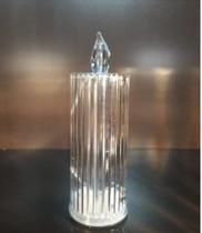 Vela Alta Transparente Decorativa Artificial com Lâmpadas de Led - KOPECK