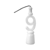 Vela aniversario branca (nr9) bianco c/ 10 un Vela aniversario branca (nr9) bianco c/ 10 un