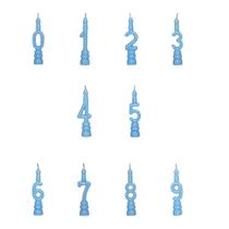 Vela Aniversário Números Branco/rosa/azul 0 Ao 9