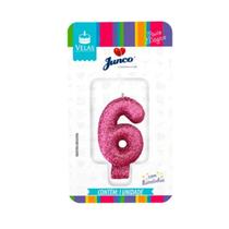 VELA ANIVERSARIO ROSA Nº 6