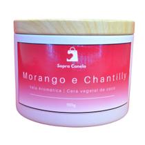 Vela Aromática 150g Morango e Chantilly enfeite de Morangos