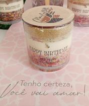 Vela Aromática Artesanal bolo aniversário Red velvet 150g coleção Make a Wish