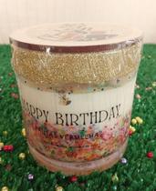 Vela Aromática Artesanal bolo de aniversário frutas Vermelhas 150g coleção Make a Wish