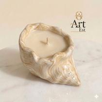 Vela Aromática Artesanal Concha de Cimento