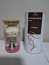 VELA AROMÁTICA ARTESANAL - EDIÇÃO NOSSA SENHORA APARECIDA (Flor de Peônia) -