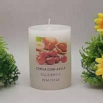 Vela Aromática Atrativa Artesanal - Aroma Cereja com Avelã